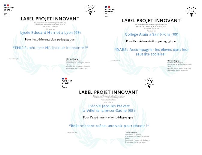 photo des labels